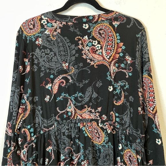 Torrid Midi Challis Skater Dress Black Floral Size 2XL - Picture 8 of 15